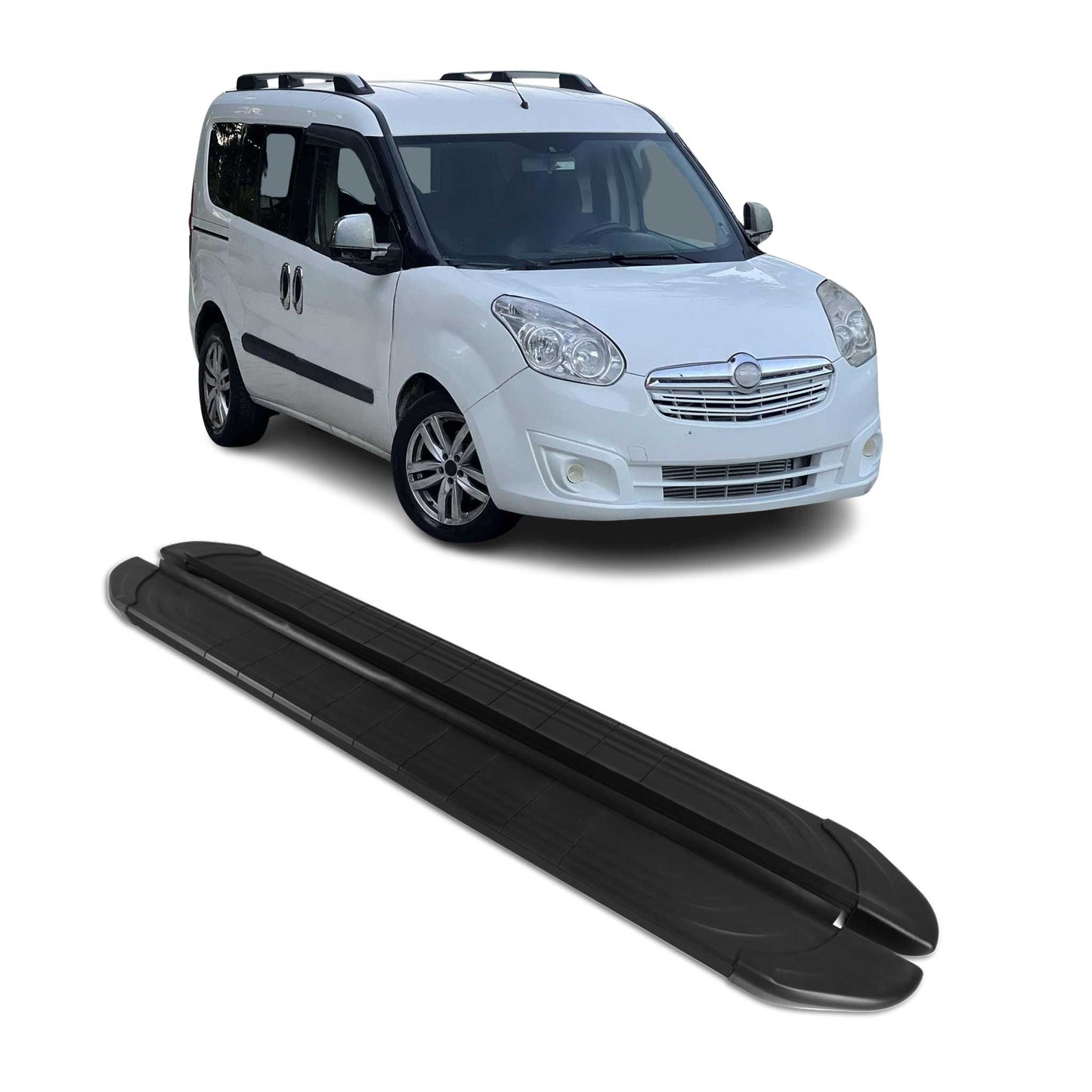 Alu Trittbretter Seitenschweller für Opel Combo 2012-2019 L1 Kurzer Schwarz