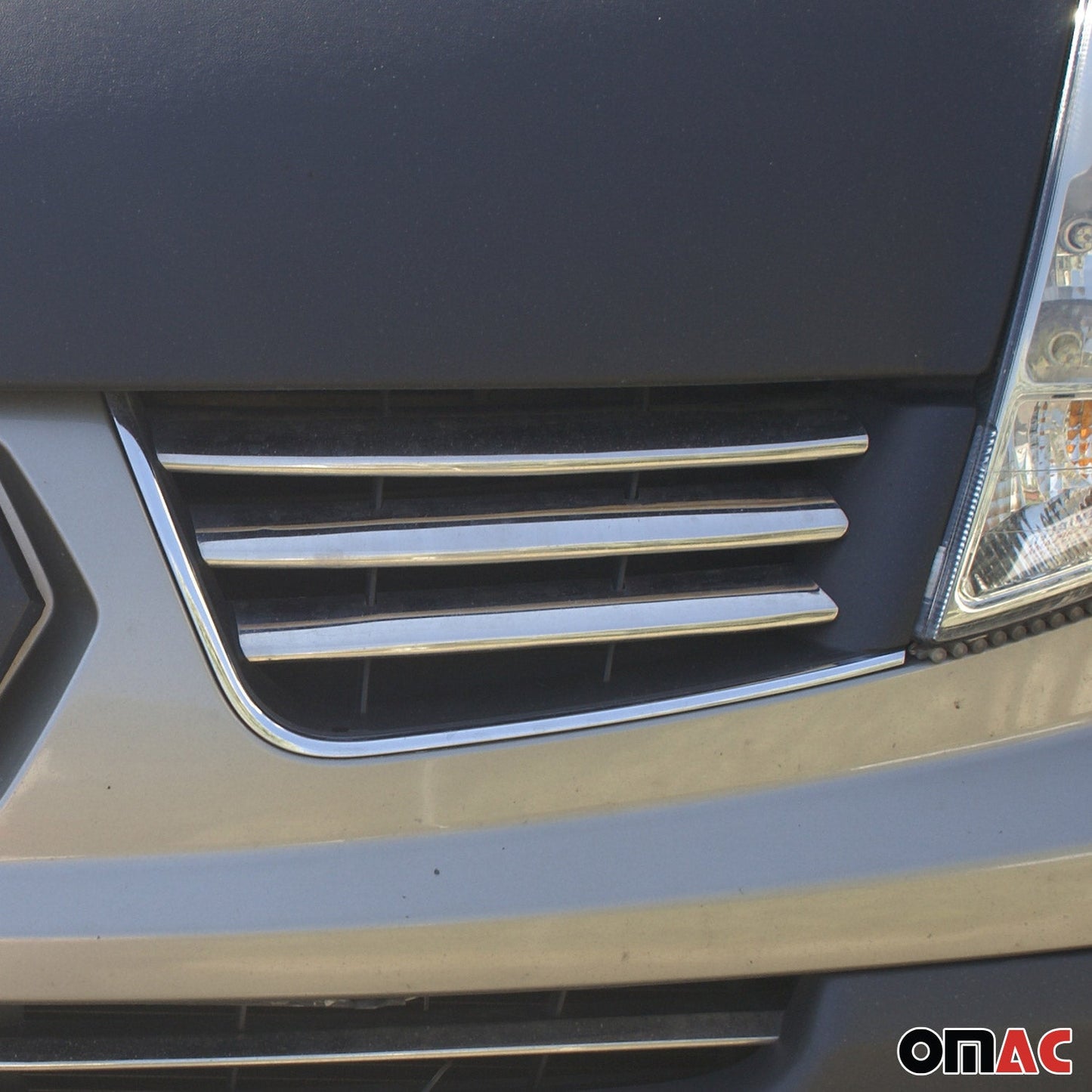 Kühlergrill Leisten Grillleisten für Renault Trafic 2010-2014 Chrom Silber 6x