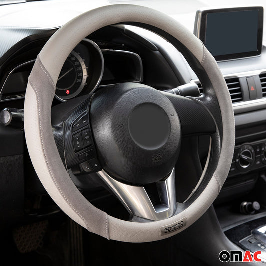SPARCO Lenkradbezüge Lenkradschoner Lenkradschutz Grau Kunstleder Suede