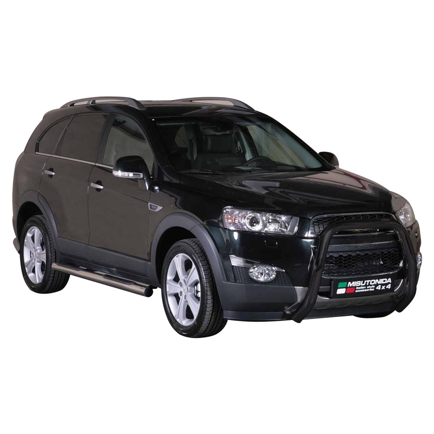 Bară de protecție/buton față pentru Chevrolet Captiva 2011-2016 ø76mm oțel negru