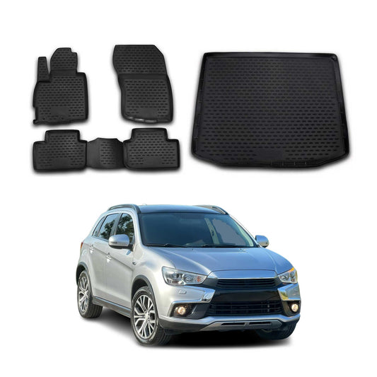 Set covorașe și portbagaj pentru Mitsubishi ASX 2010-2023 TPE Negru