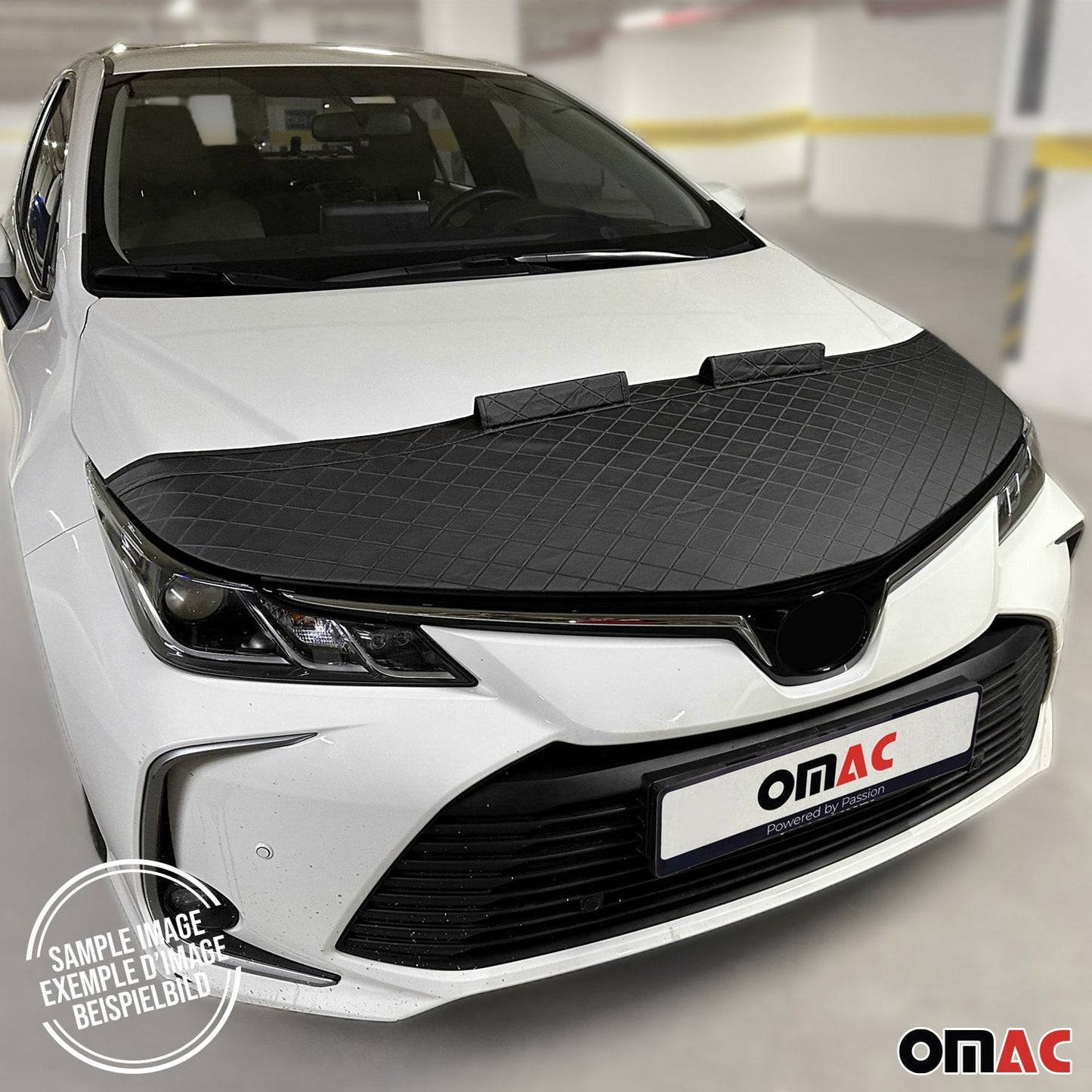 Protecție capotă anti-ciobituri pentru Ford C-Max 2003-2010, jumătate neagră