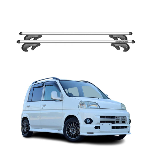 Menabo Dachträger Grundtäger für Honda Life 1999-2008 90kg Alu Silber 2 tlg
