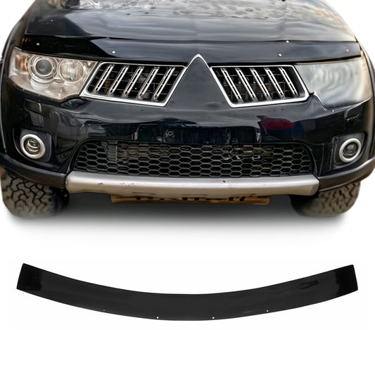 Motorhaube Deflektor Steinschlagschutz für Mitsubishi Pajero 2007-2021 Schwarz