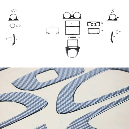 Listwa wykończeniowa kokpitu do VW Caddy 2003-2010, wygląd karbonu, 17 sztuk