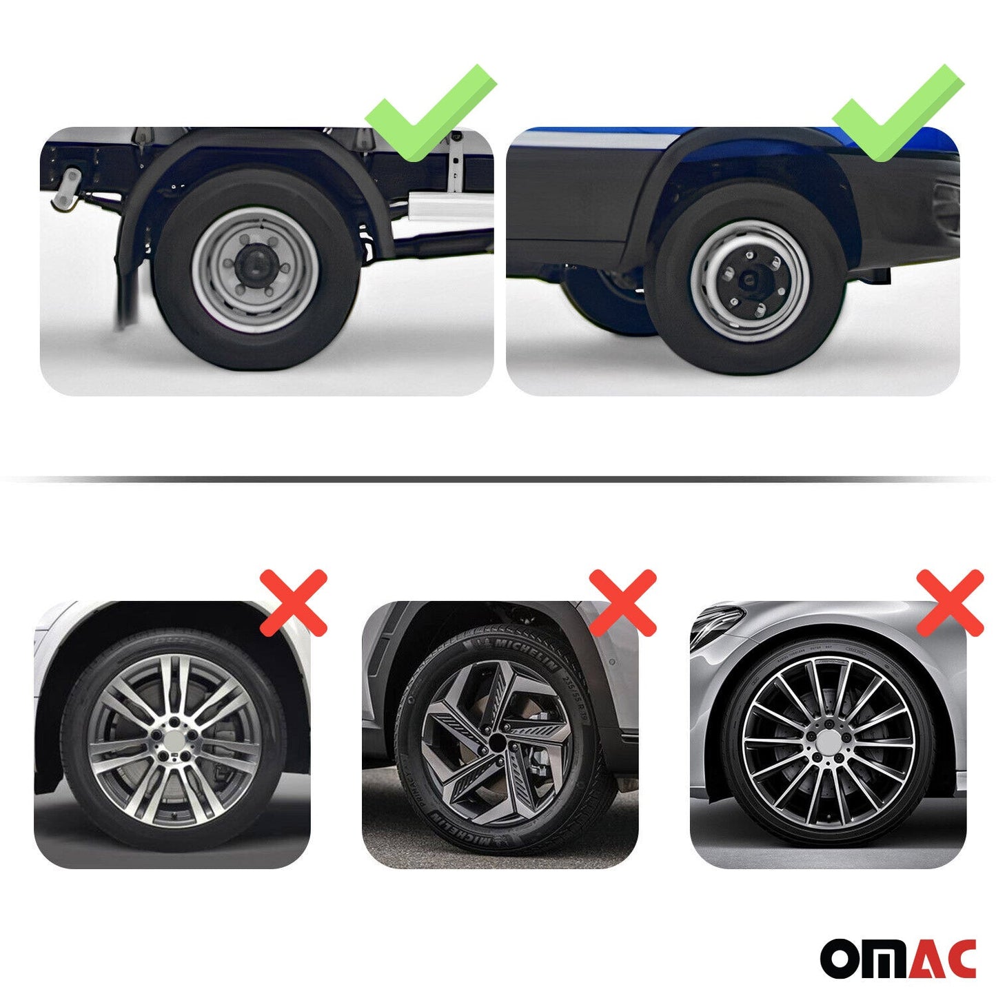 Radzierblenden Radkappen Chrom 16" Zoll Radblenden Hinten Edelstahl 2 tlg