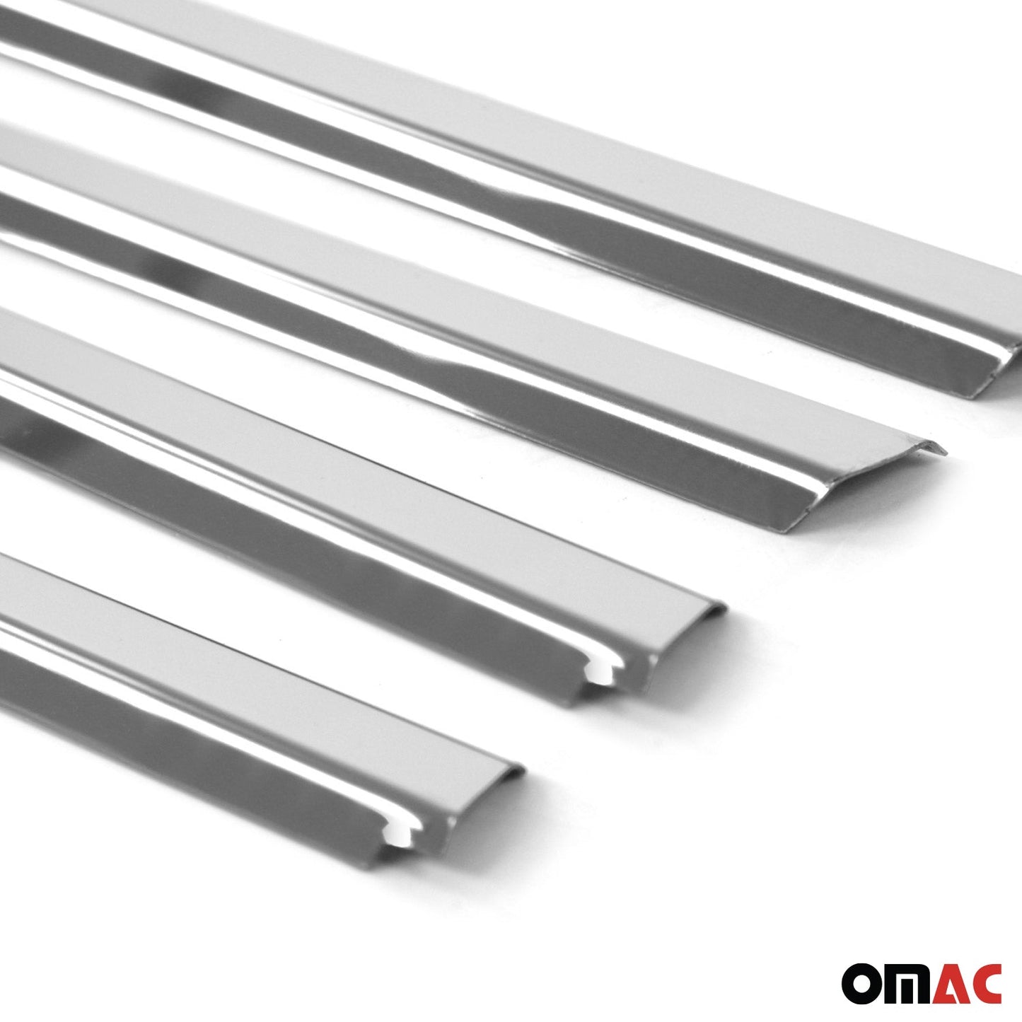 Benzi decorative pentru geamuri Renault Fluence 2010-2021, oțel inoxidabil cromat, 4 bucăți