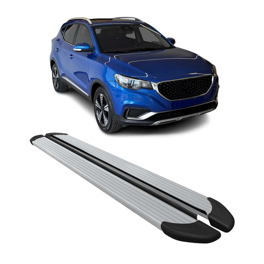 Trittbretter Seitenschweller für MG ZS-EV 2021-2025 Aluminium Silber 2 tlg