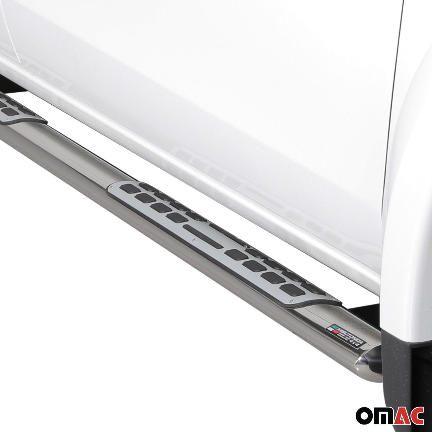 Stahl Seitenschweller Schwellerrohre für Mitsubishi L200 Club Cab 2015-2025 Grau