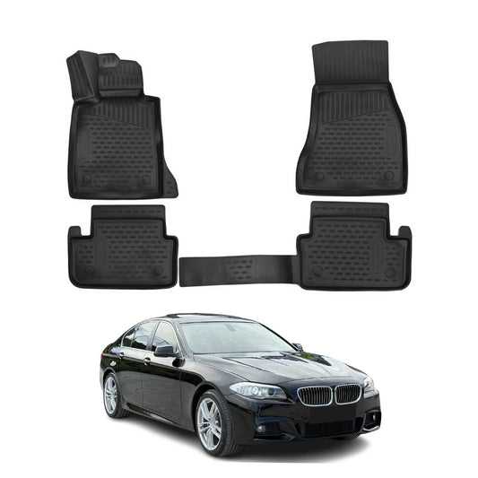 2013-2017 BMW 5er F10 F11 xDrive Fußmatten TPE Schwarz 4 tlg