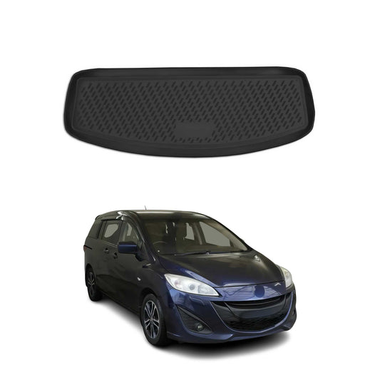 Kofferraummatte Kofferraumwanne für Mazda 5 Kurzer 2010-2021 Gummi TPE Schwarz