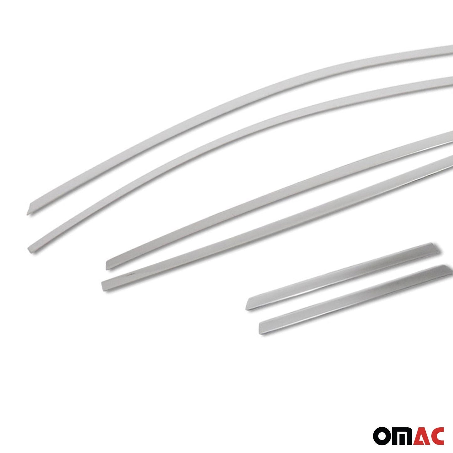 Benzi decorative pentru geamuri pentru Hyundai Bayon 2021-2025, oțel inoxidabil cromat, 6 bucăți