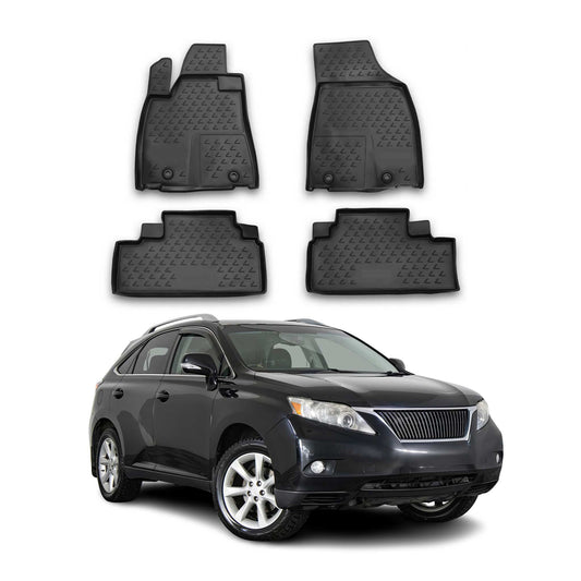 Covorașe auto Lexus RX350 2008-2015, TPE, negre, set 4 piese