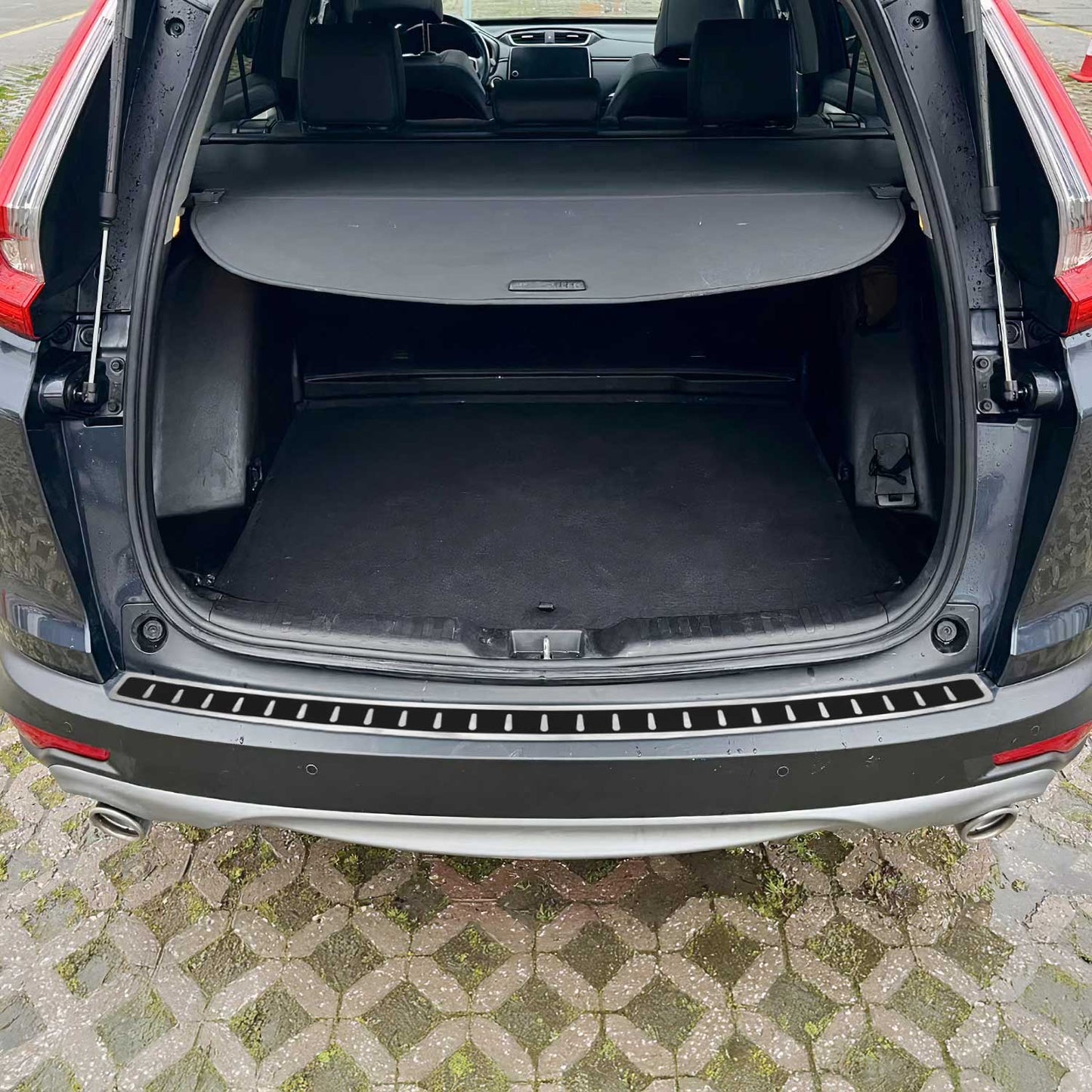 Ladekantenschutz Stoßstange für Honda CR-V 2012-2016 Edelstahl Kohlefaserfolien