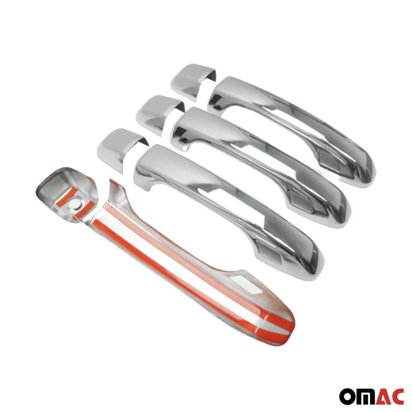 Ornamente mâner ușă, capace mâner ușă pentru Toyota Land Cruiser 2008-2020, oțel inoxidabil, 8x