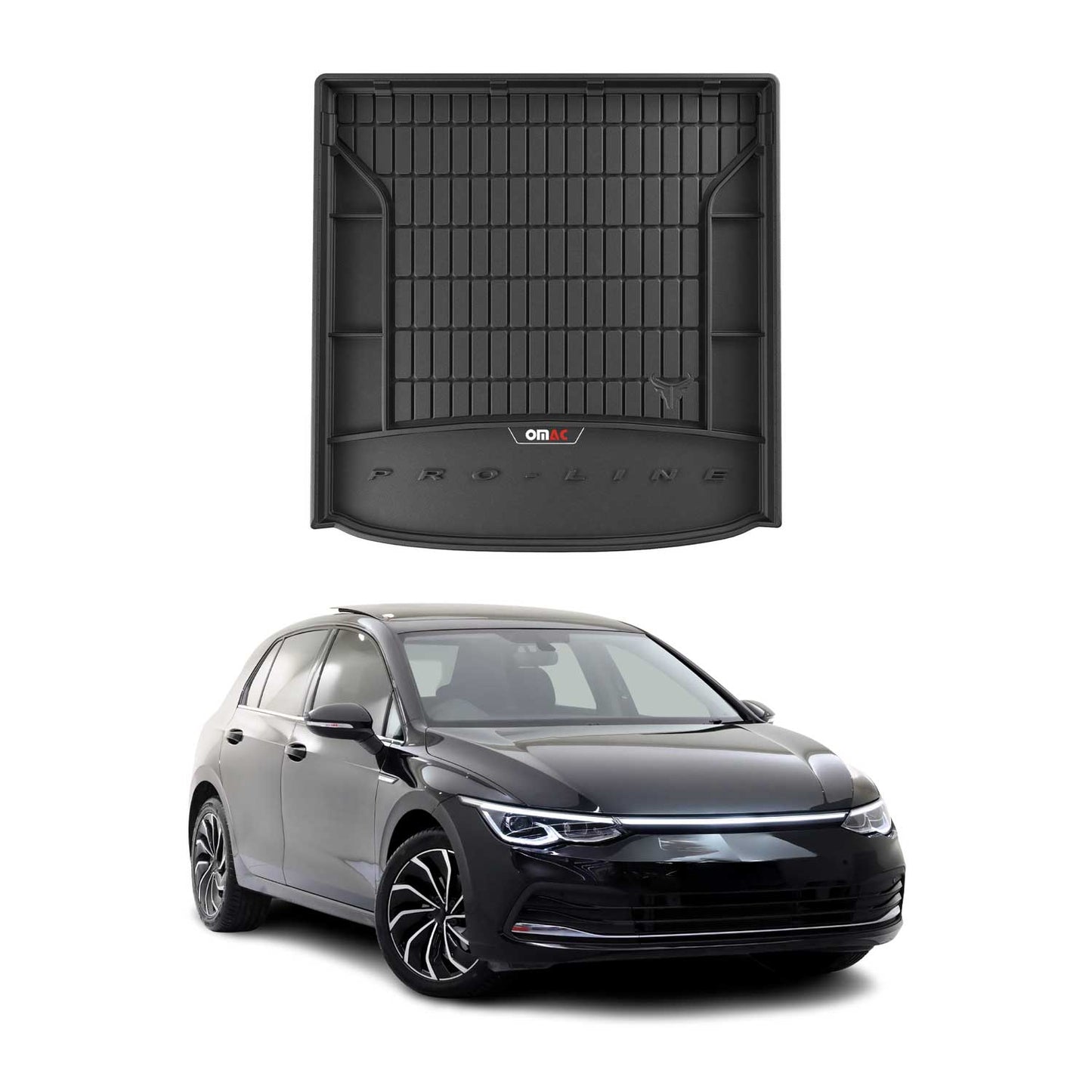 OMAC Gummi Kofferraumwanne für VW Golf 2019-2025 obere TPE Laderaumwanne