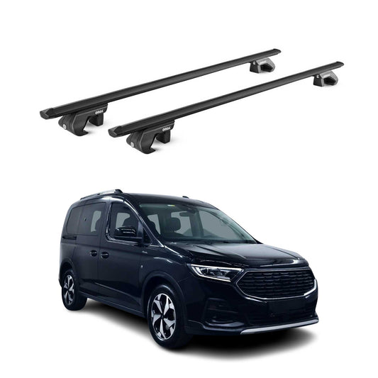 Dachträger für Ford Connect Tourneo 2022-2025 5 tür 90kg Alu Schwarz 2x ABE