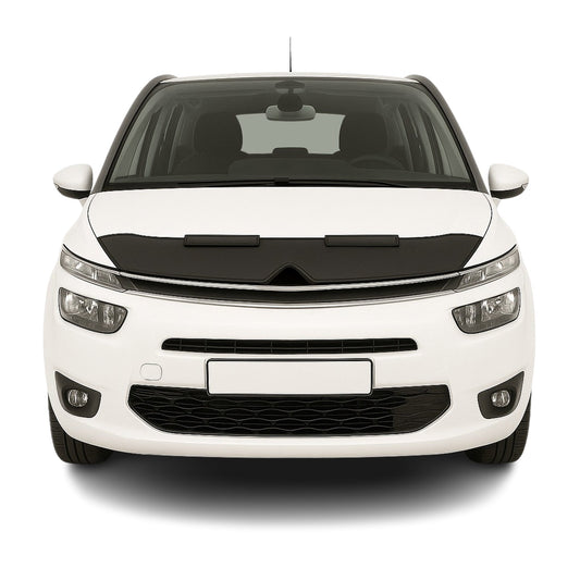 Haubenbra Steinschlagschutz für Citroen C4 Picasso 2013-2018 Schwarz Halb