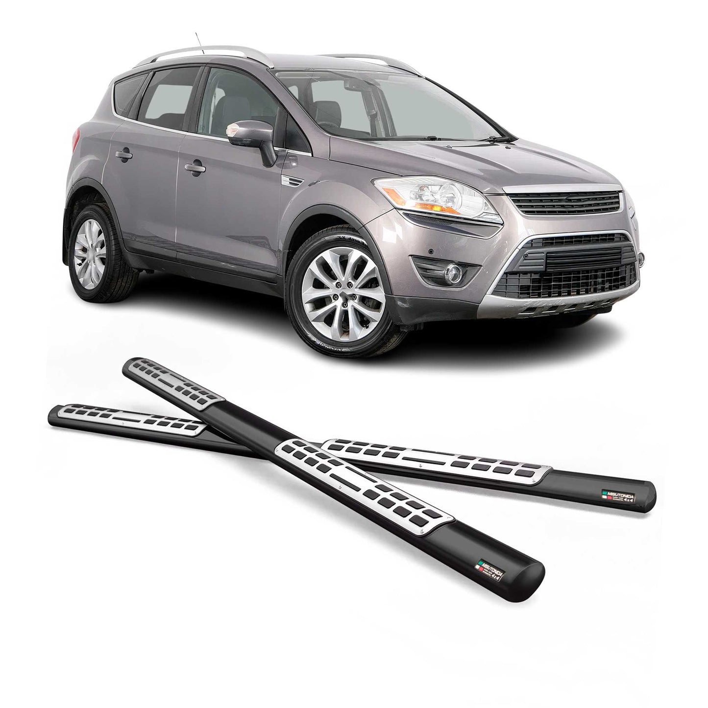 Praguri/praguri laterale din oțel inoxidabil pentru Ford Kuga 2008-2012, negre