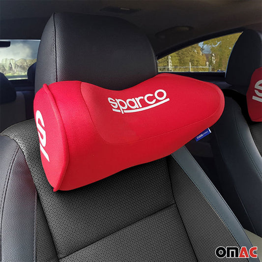 SPARCO Auto Nackenkissen Reisekissen Rot Ergonomische Memory-Schaum Kopfkissen