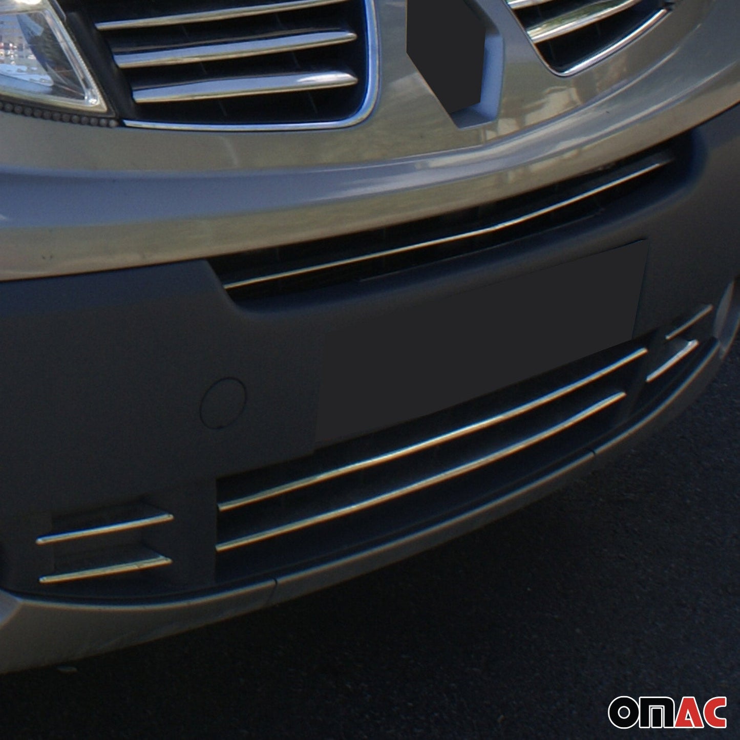 Benzi decorative grilă auto pentru Nissan NV400 2010-2021, oțel inoxidabil, argintiu