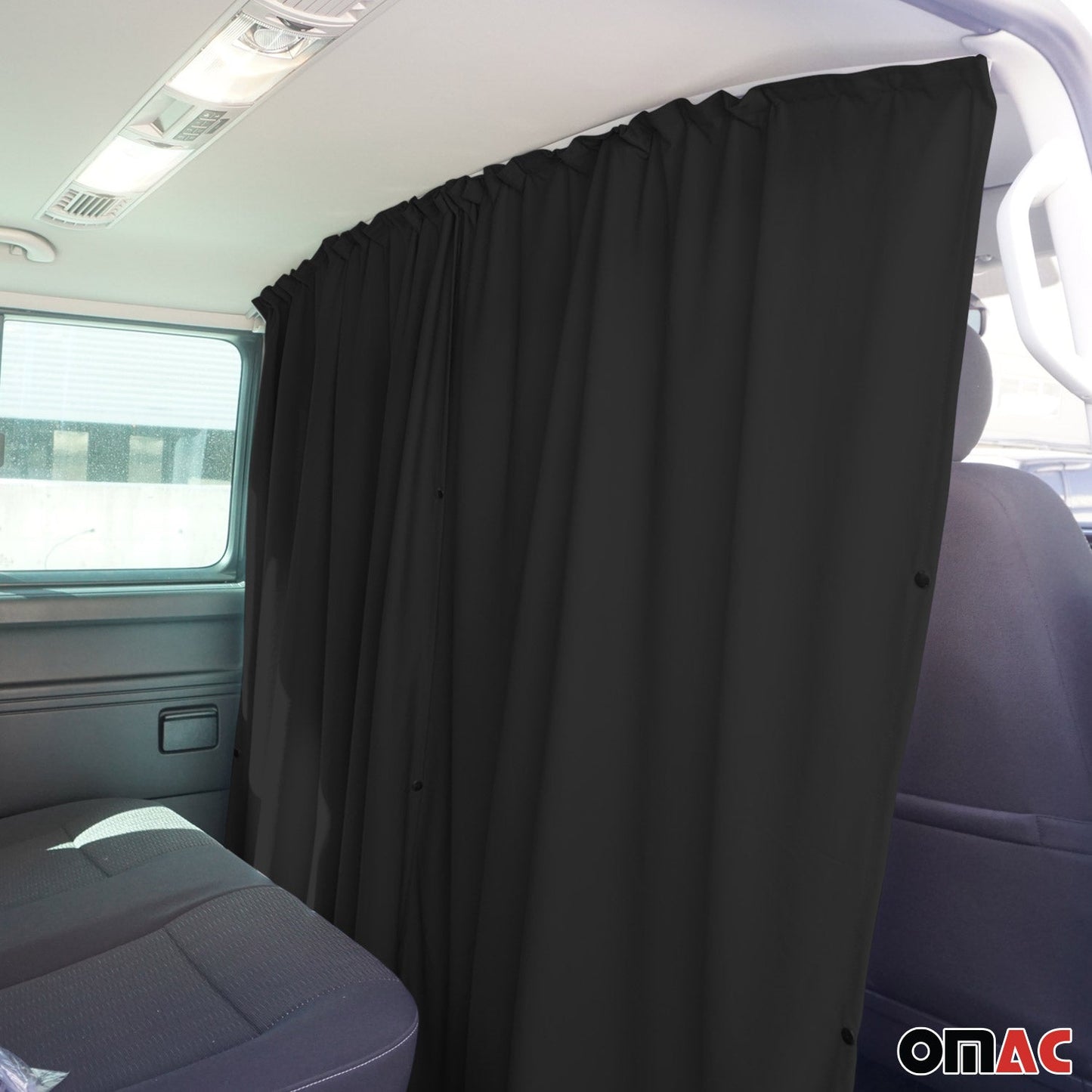 Maß Gardinen für VW Crafter H2 Fahrerhaus Abtrennung Sonnenschutz Schwarz