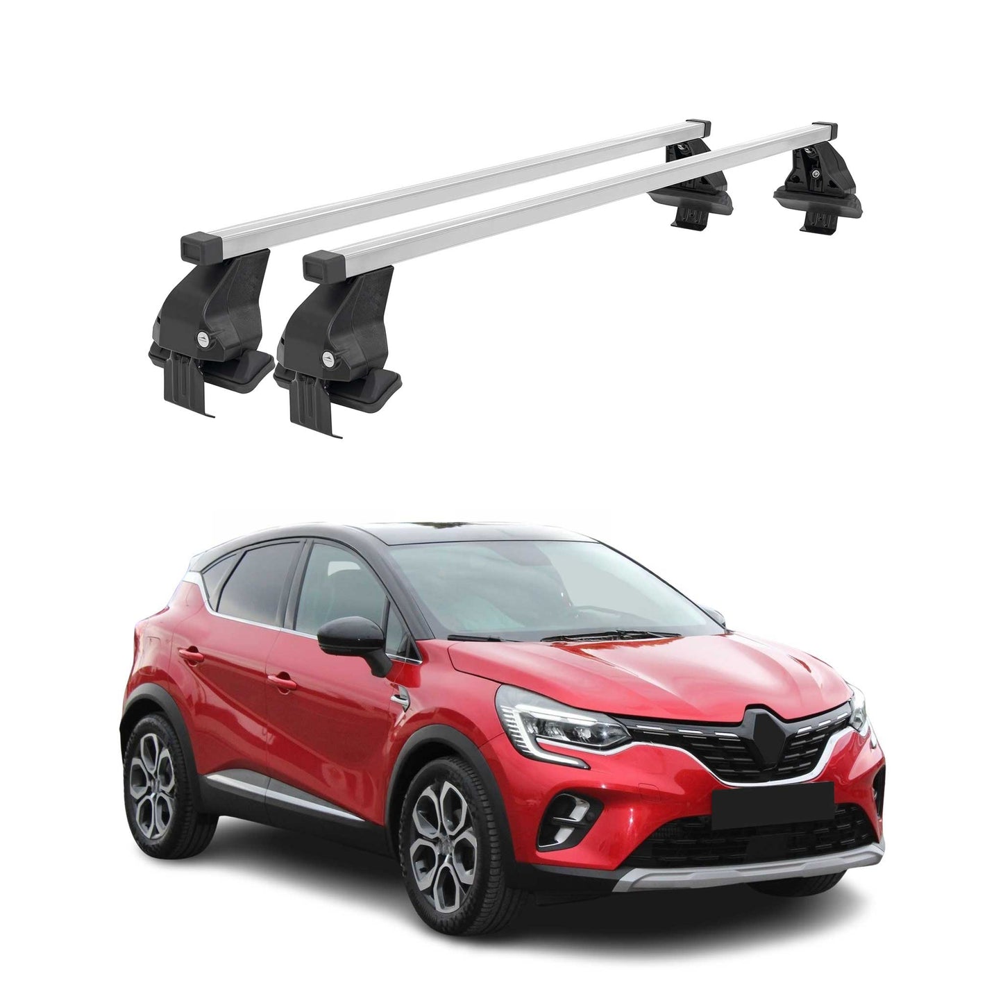 Menabo Dachträger Grundtäger für Renault Captur mk2 2019-2025 50kg Stahl Grau 2x