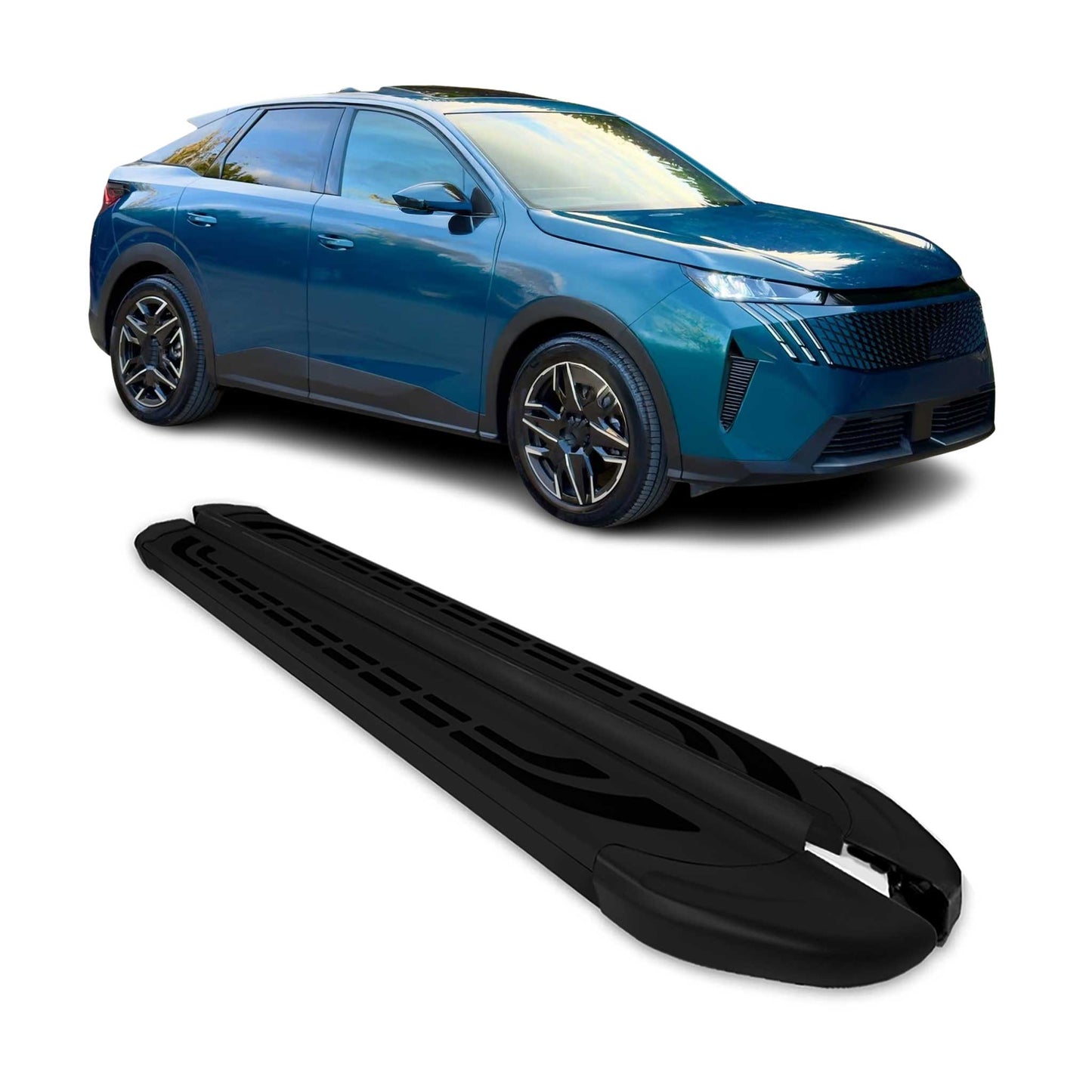 Praguri laterale, panouri laterale, aluminiu negru pentru Peugeot 3008 III 2024-2025