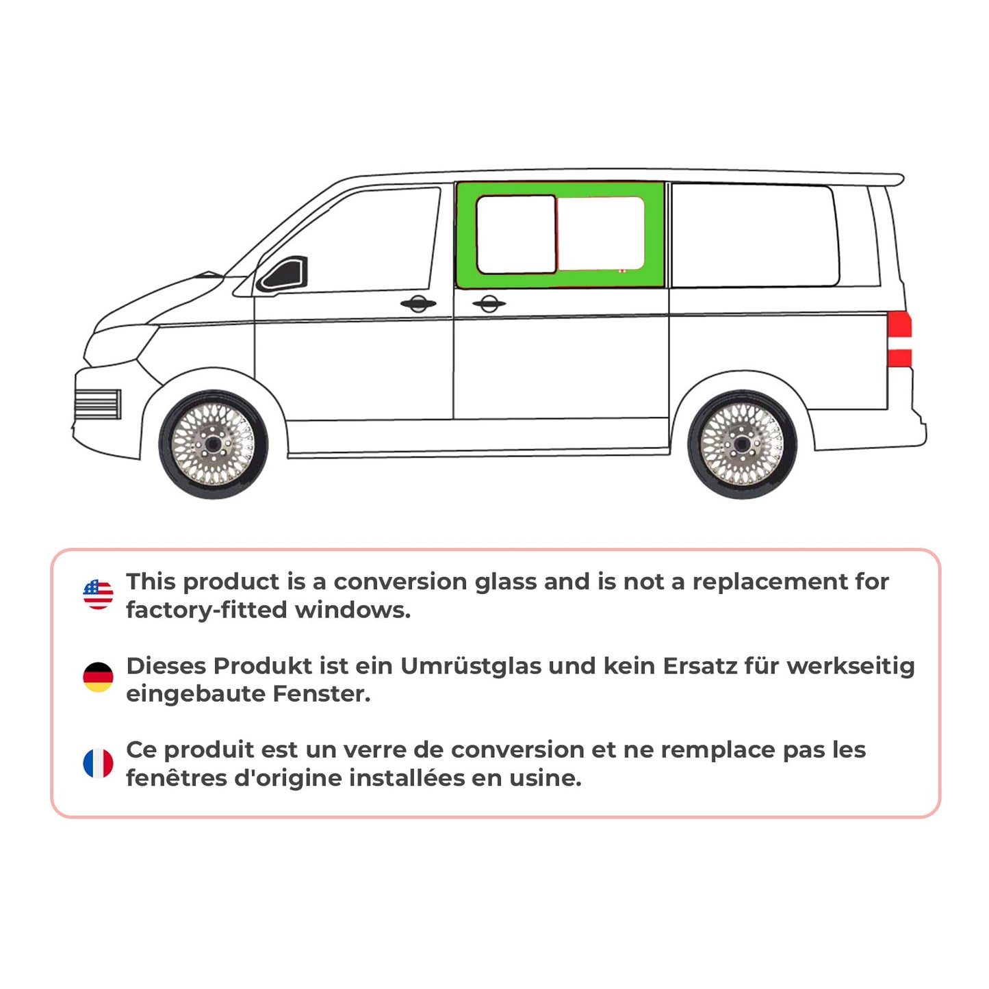 Seitenfenster Schiebefenster für VW T5 2003-2015 Links Auto Schiebetür L1 L2