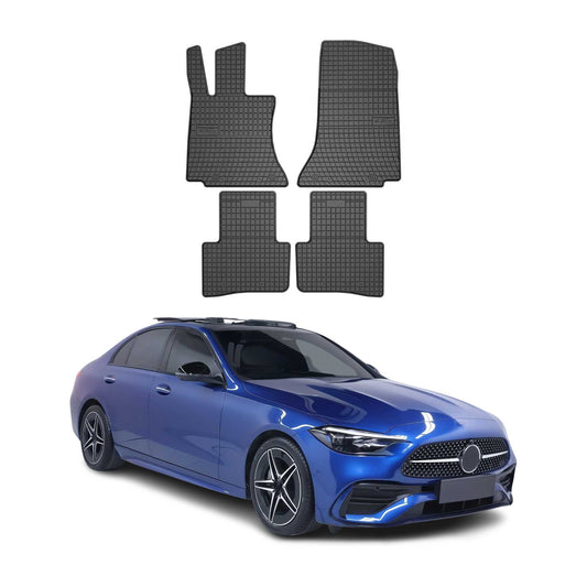 Covorașe de cauciuc Mercedes Clasa C W206 2021-2025, negru, set 4 piese