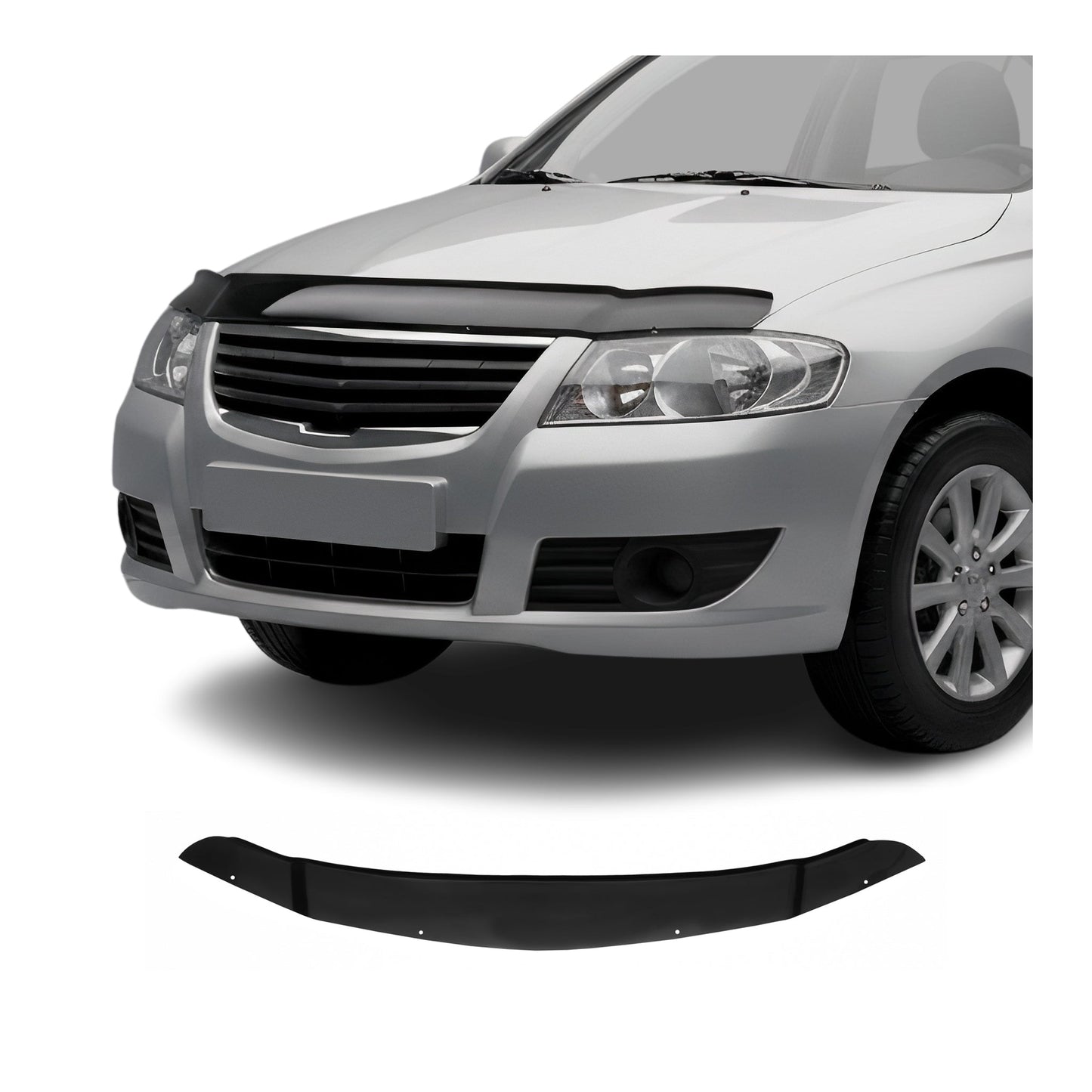 Motorhaube Deflektor Insektenschutz für Nissan Almera B10 2006-2010 Dunkel