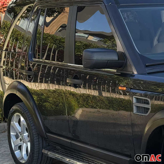 Benzi decorative pentru geamuri Land Rover Discovery 2004-2009, oțel inoxidabil cromat, 4x