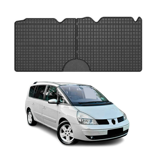 OMAC Gummi Fußmatten für Renault Espace 3.Sitzreihe 2002-2014 Matten Schwarz 2x