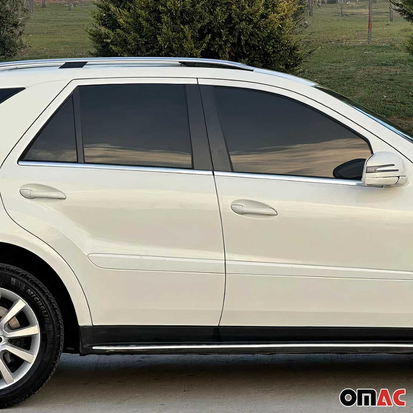 Fensterleisten Zierleisten für Mercedes ML W164 2005-2011 Edelstahl Chrom 4tlg