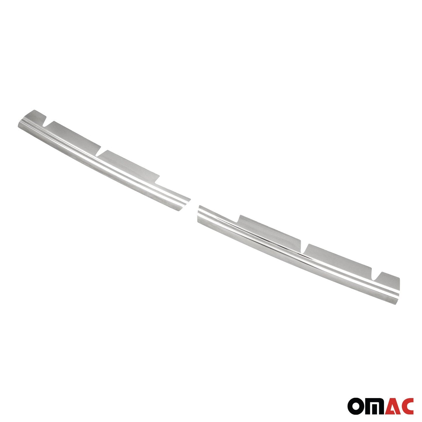 Benzi decorative grilă radiator pentru VW Polo 2017-2021, oțel inoxidabil, argintiu, 2 bucăți