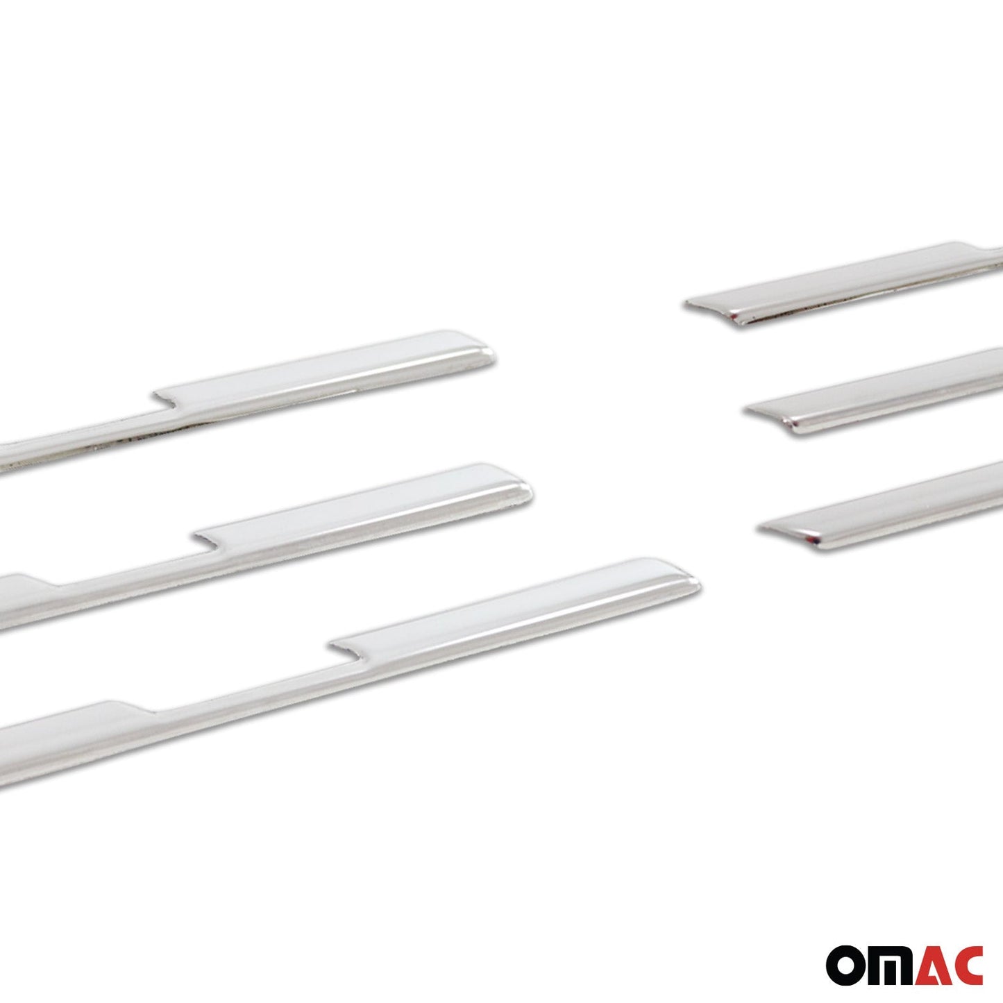 Benzi grilă radiator pentru Renault Captur 2020-2025, crom-argintiu, 6x