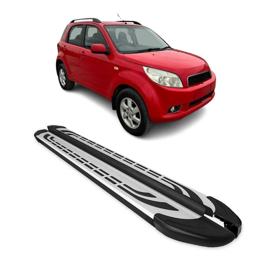 Trittbretter Schweller Seitenbretter für Daihatsu Terios 2005-2016 Alu Schwarz