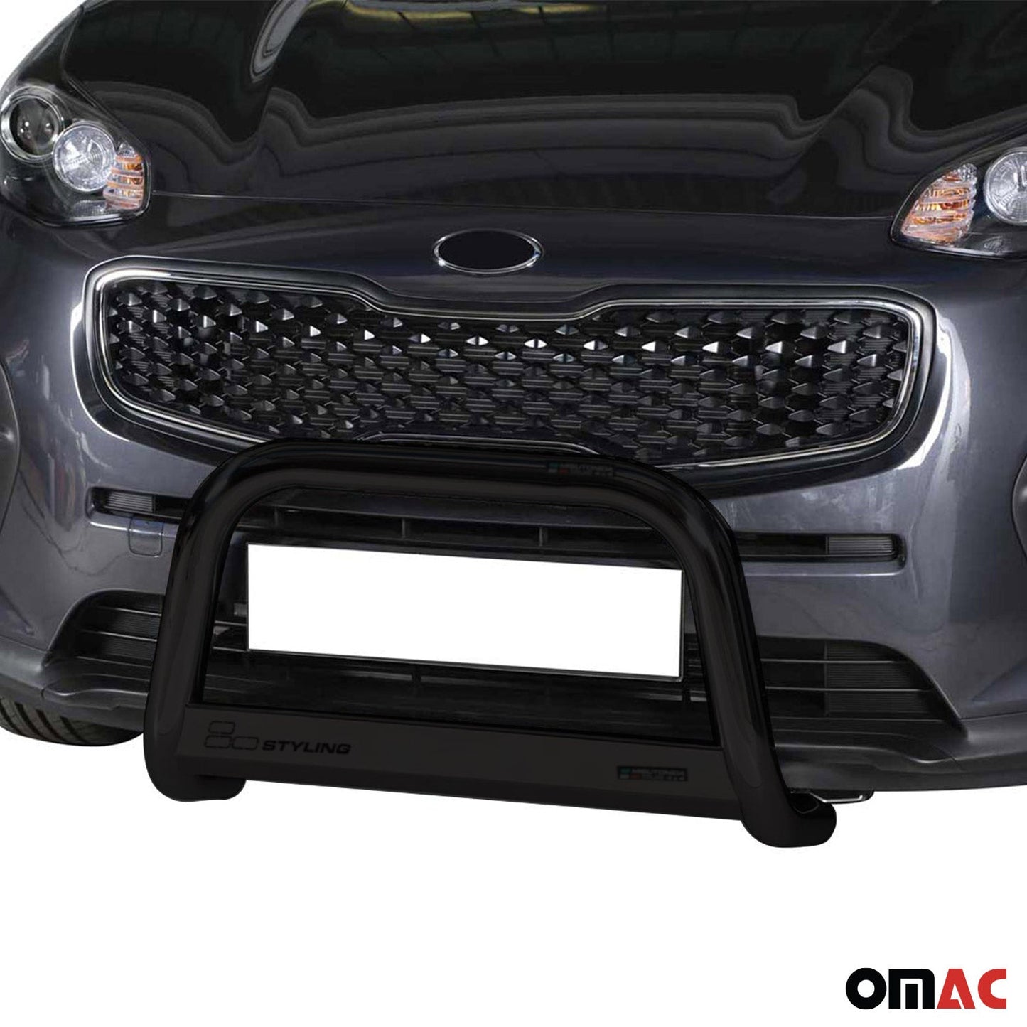 Bară de protecție/buton față pentru Kia Sportage 2016-2018, ø63mm, oțel, negru