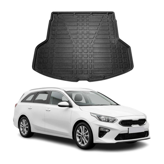 Kofferraumwanne Laderaumwanne für Kia Ceed Estate SW 2018-2025 Gummi TPE Schwarz