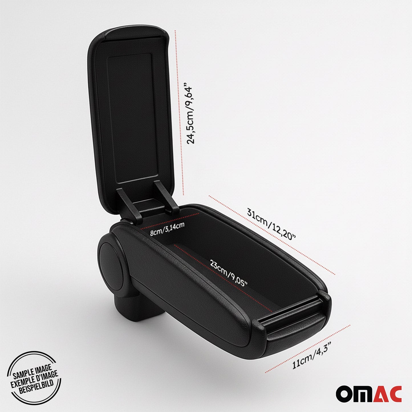 Mittelarmlehne Armlehne für Dacia Duster 2010-2017 PU-Leder ABS Schwarz