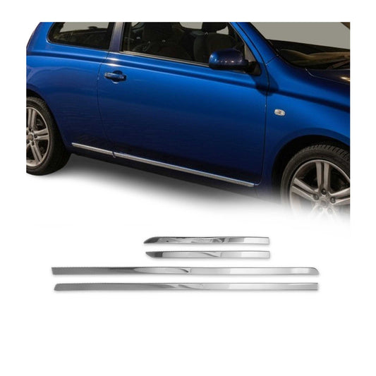 Seitentürleiste Türleisten Türschutzleiste für Nissan Micra 3 2003-2010 Chrom 2x