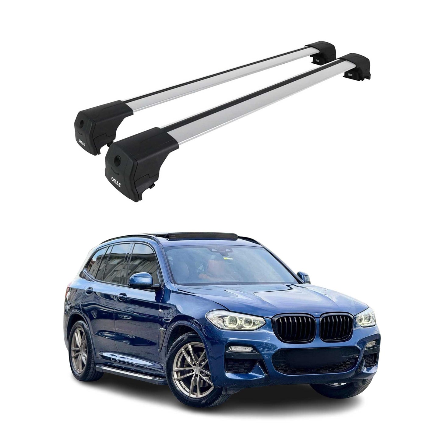 Dachträger Grundtäger für BMW X3 G01 2017-2024 75kg Aluminium Silber 2 tlg