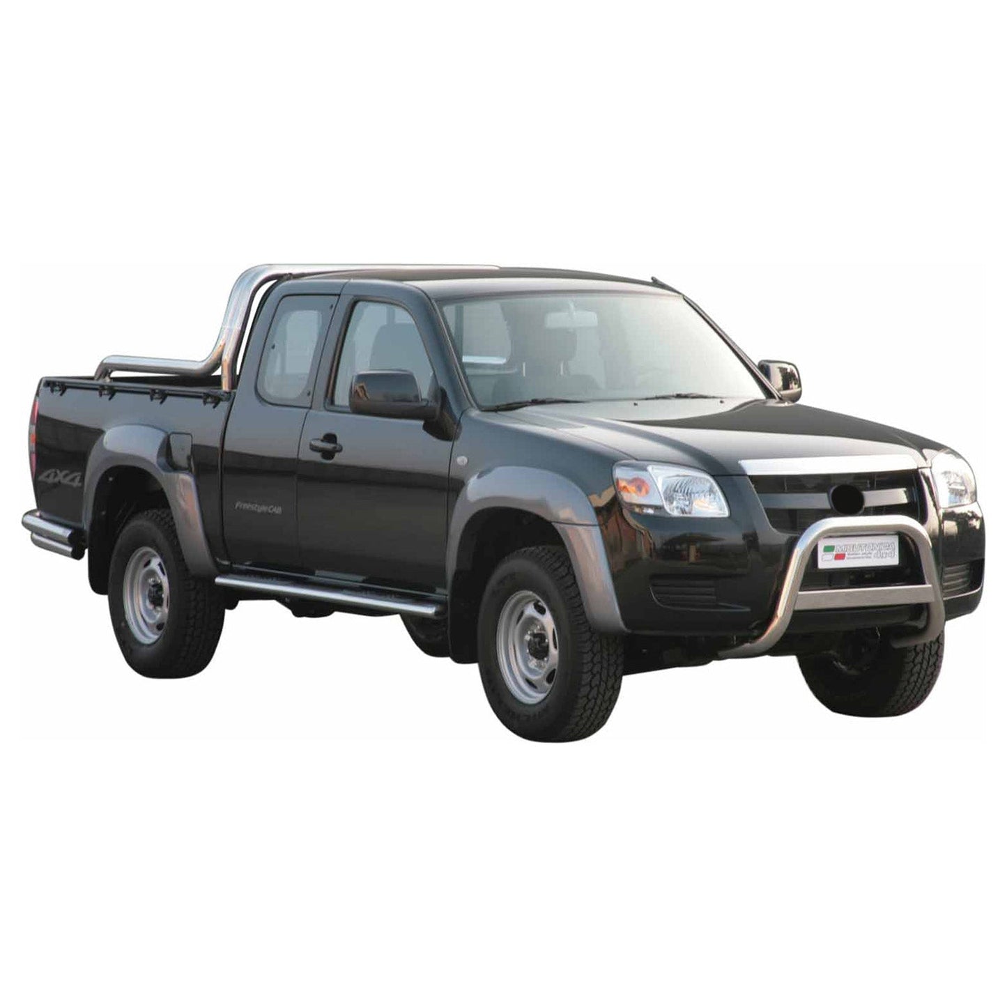 Bară de protecție/buton față pentru Mazda BT-50 2006-2012 ø63mm oțel argintiu protecție