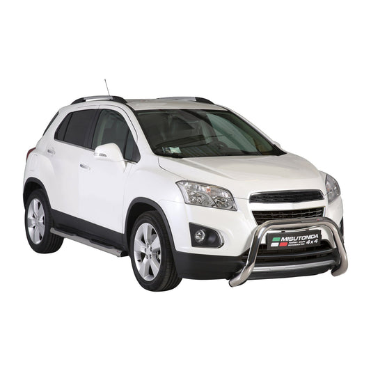 Bară de protecție/buton față pentru Chevrolet Trax 2013-2016, ø76mm, oțel, argintiu