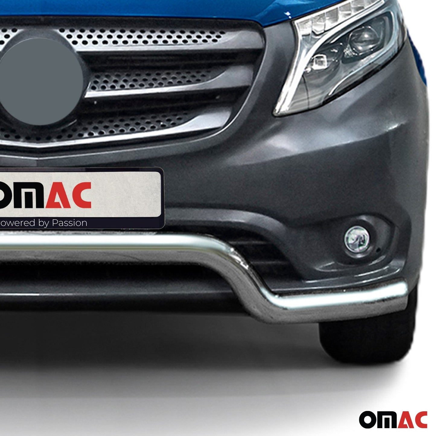 Bară de protecție față pentru Mercedes Vito W447 2014-2025, argintie, omologată ABE, oțel