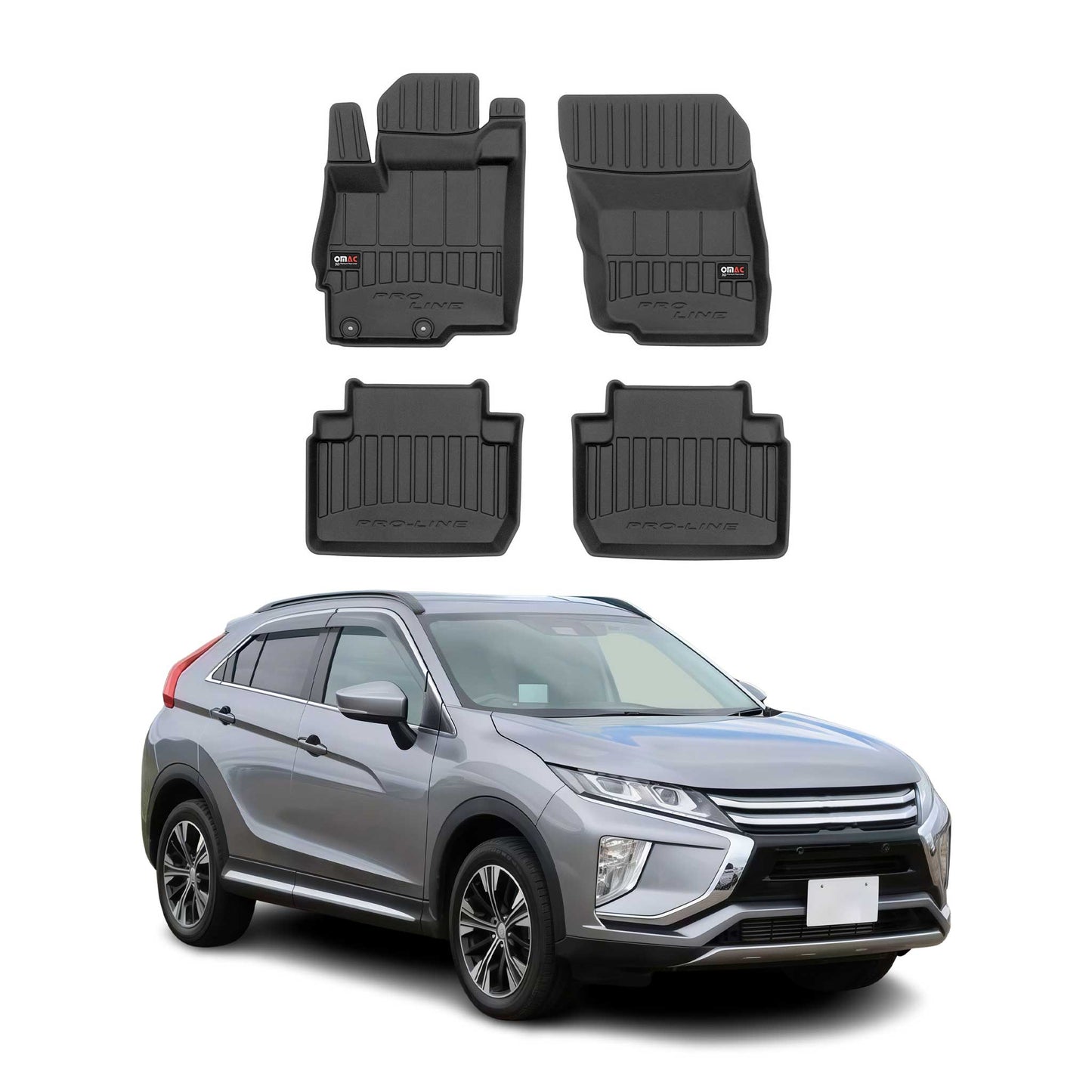 2017-2024 Mitsubishi Eclipse Cross Fußmatten TPE Schwarz 4 tlg