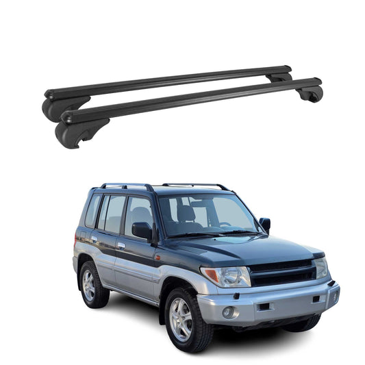 Dachträger für Mitsubishi Pajero Sport 1998-2006 Gepäckträger Alu Schwarz 2x