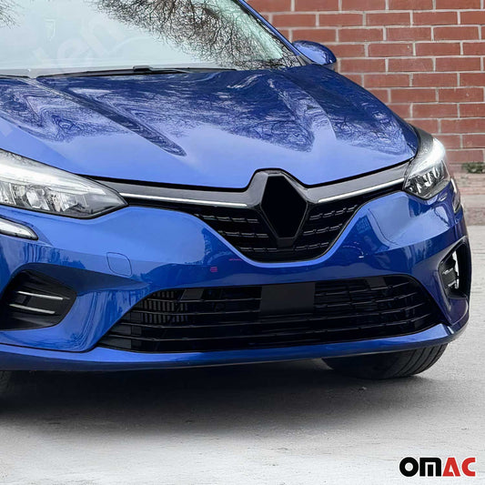Kühlergrill Leisten Grillleisten für Renault Clio 2019-2025 Edelstahl Silber 2x