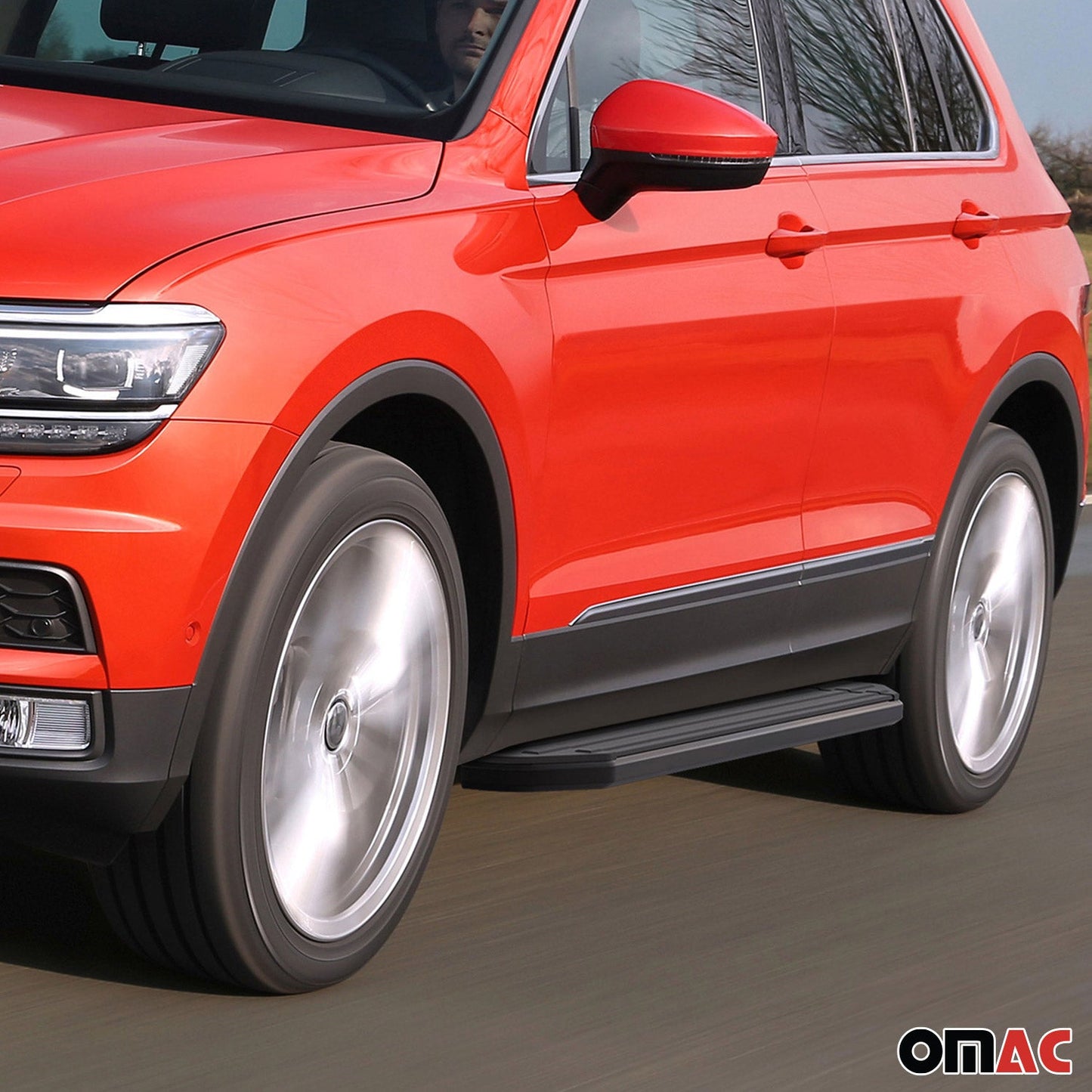 Trittbretter Seitenschweller für VW Tiguan 2016-2024 Alu Schwarz ABE