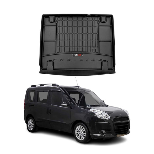 OMAC Gummi Kofferraumwanne für Fiat Doblo 2010-2021 TPE Laderaumwanne Schwarz
